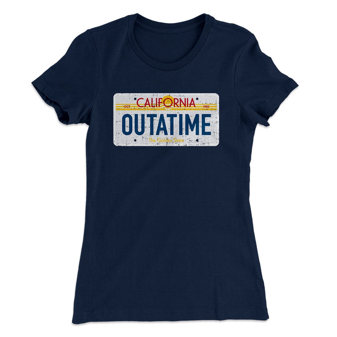 Outatime License Plate Women's T-Shirt Hoodie, Sweatshirt | PureTeeCo.com (Image 3)