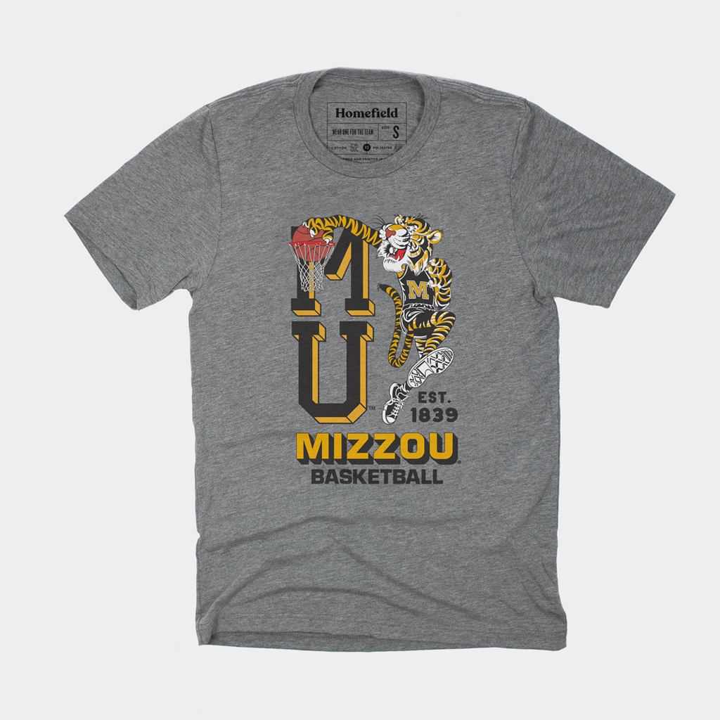 Retro Mizzou Tigers Basketball Tee Hoodie, Sweatshirt | PureTeeCo.com