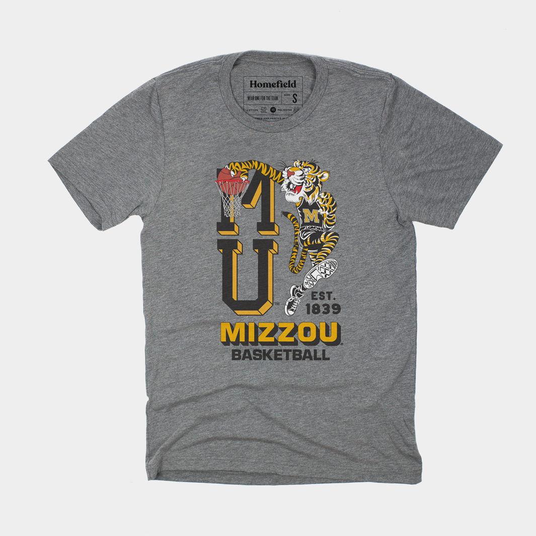 Retro Mizzou Tigers Basketball Tee Hoodie, Sweatshirt | PureTeeCo.com
