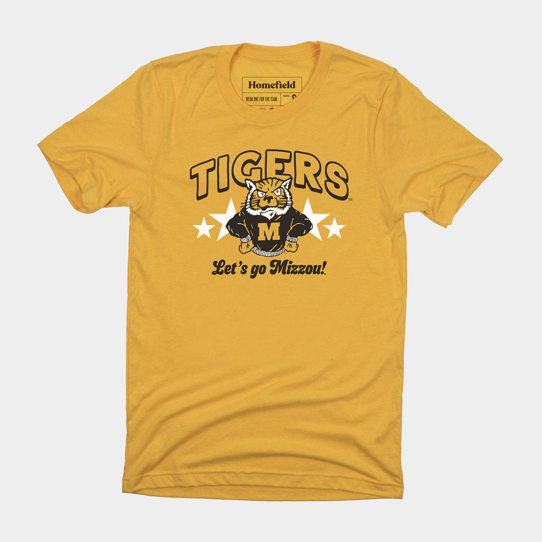 Retro Mizzou Tigers Gold Tee Hoodie, Sweatshirt | PureTeeCo.com