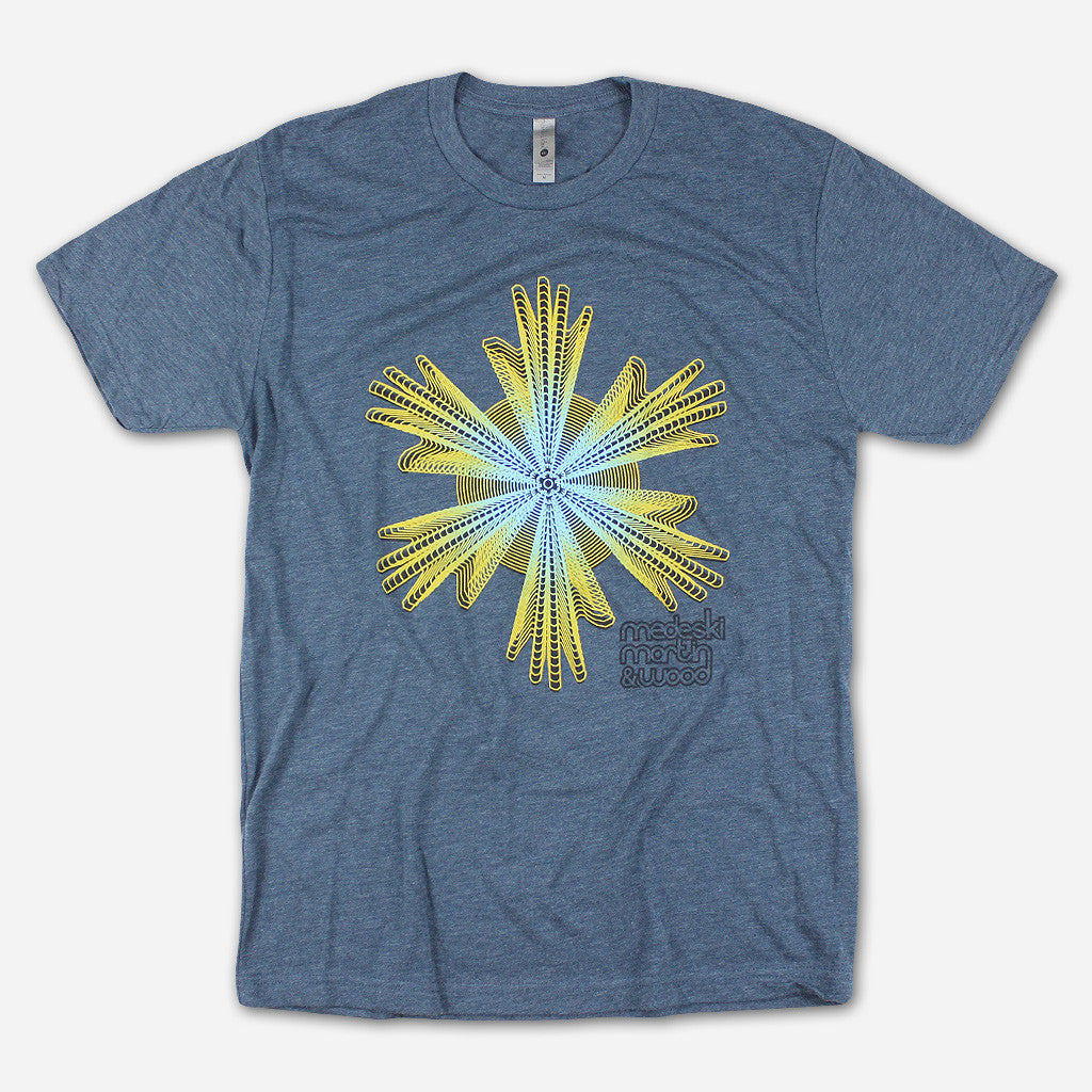 Six Hands Heather Indigo T-Shirt Hoodie, Sweatshirt | PureTeeCo.com (Image 2)
