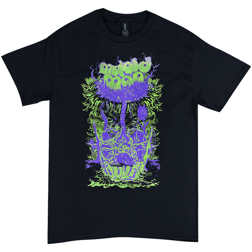 Skull Growth Black T-Shirt Hoodie, Sweatshirt | PureTeeCo.com (Image 1)