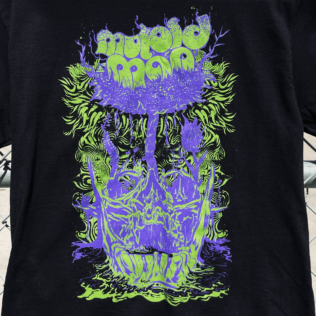 Skull Growth Black T-Shirt Hoodie, Sweatshirt | PureTeeCo.com (Image 2)