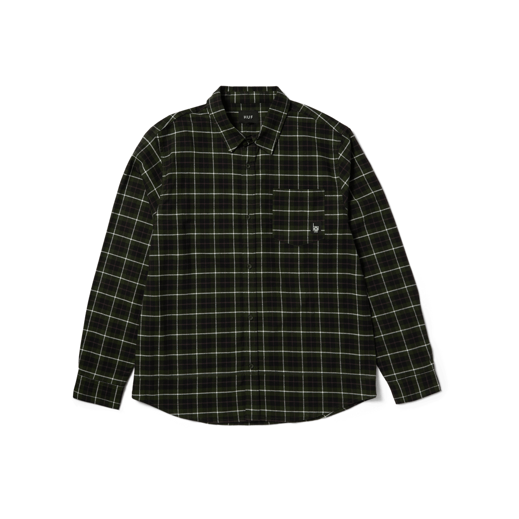 Modal Long Sleeve T-Shirt Plaid Shirt Hoodie, Sweatshirt | PureTeeCo.com (Image 1)