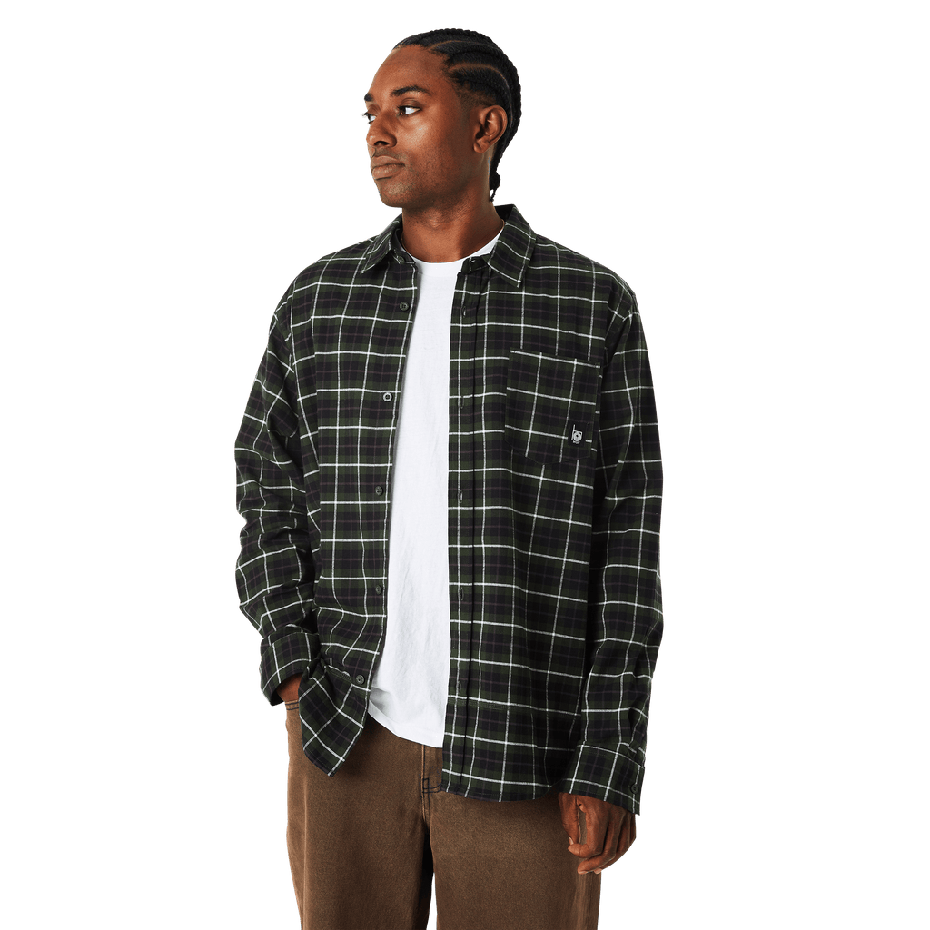 Modal Long Sleeve T-Shirt Plaid Shirt Hoodie, Sweatshirt | PureTeeCo.com (Image 5)