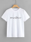 MONDAY Letter Print T-SHIRT thd Hoodie, Sweatshirt | PureTeeCo.com