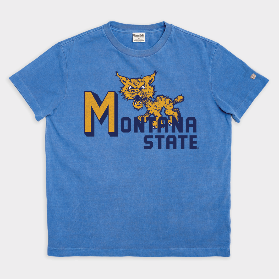 Retro Montana State Vintage Heavyweight Tee Hoodie, Sweatshirt | PureTeeCo.com (Image 1)