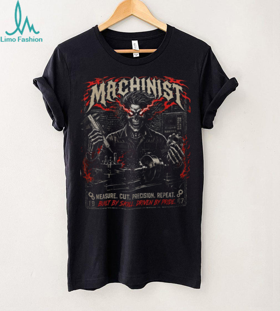 Machinist Precision Skill CNC Skull Shirt