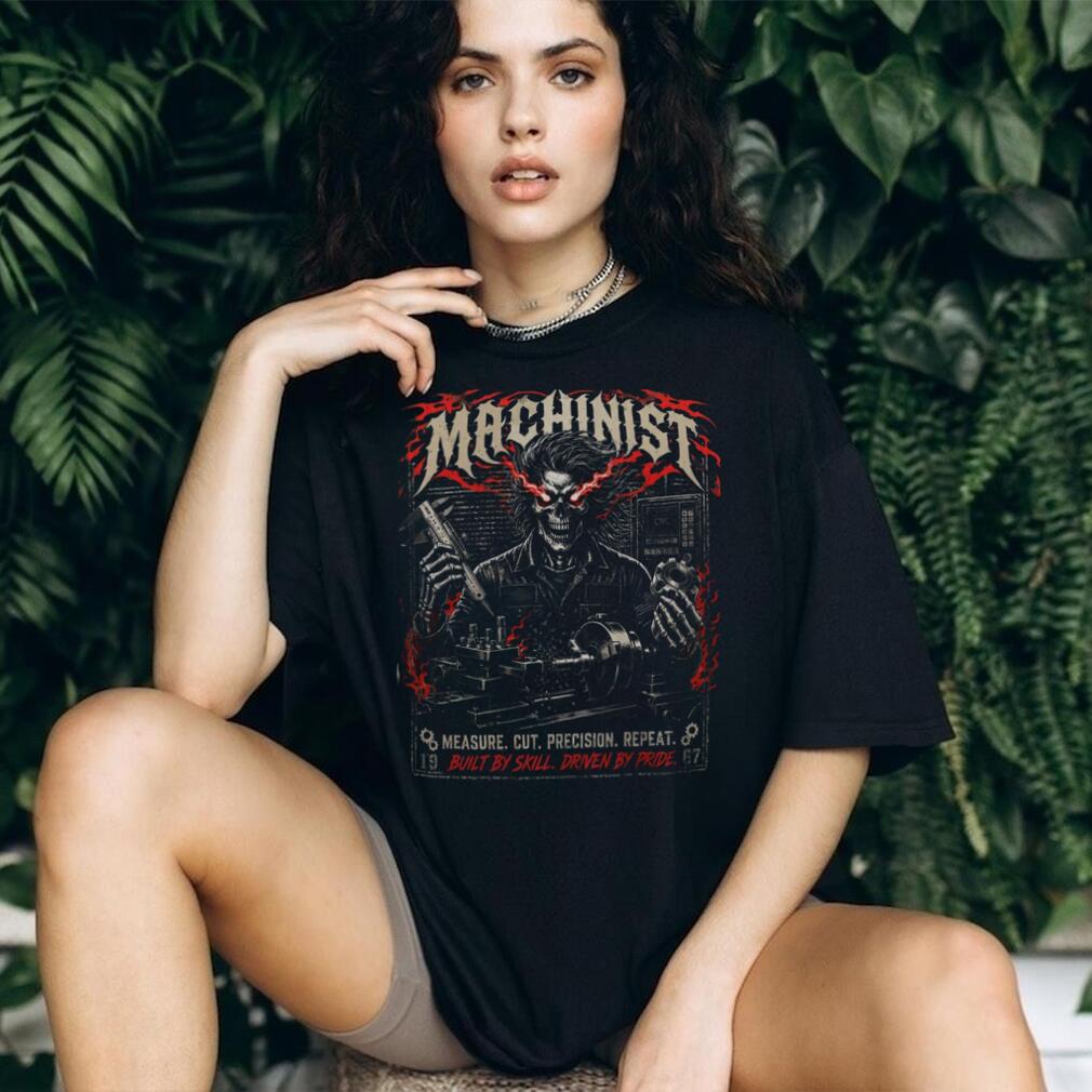 Machinist Precision Skill CNC Skull Shirt