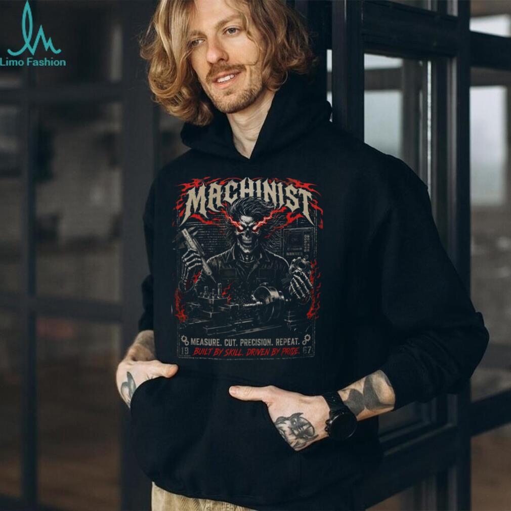Machinist Precision Skill CNC Skull Shirt