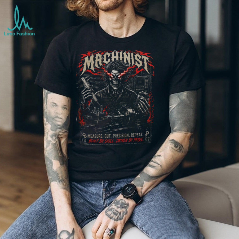 Machinist Precision Skill CNC Skull Shirt