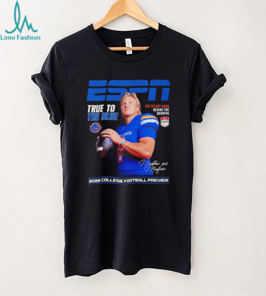 Maddux Madsen Boise State Broncos True to The Blue ESPN 2026 College Football Preview shirt