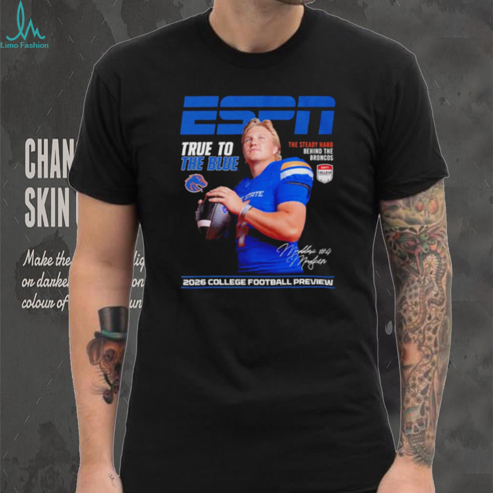 Maddux Madsen Boise State Broncos True to The Blue ESPN 2026 College Football Preview shirt