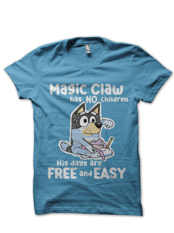 Magic Claw Light Blue T-Shirt Hoodie, Sweatshirt | PureTeeCo.com