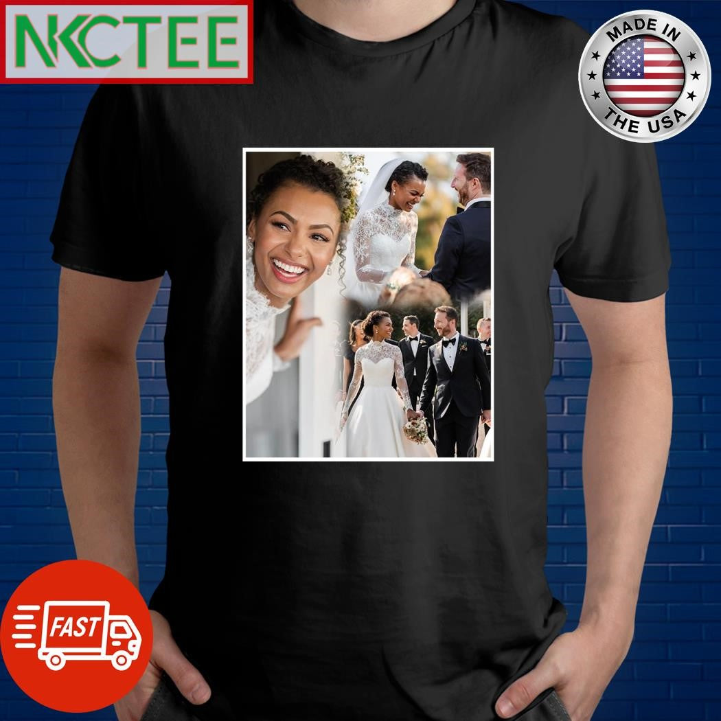 Malika Andrews and Dave McMenamin wedding shirt