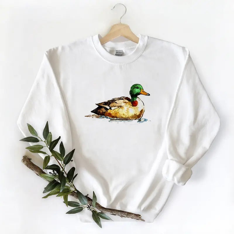 Mallard Duck Watercolor Gift for lover Duck Unisex Tshirt Sweatshirt Hoodie, for duck hunters, husbands and Mallard duck...