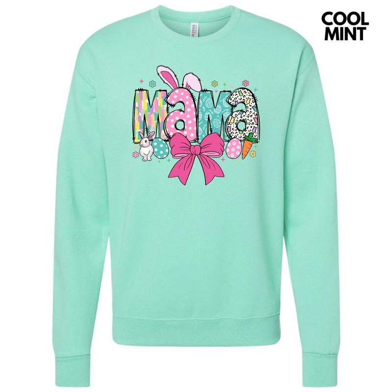 Mama Easter Coquette Sweatshirt T-Shirts, Hoodie | PureTeeCo.com