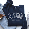 Mama Est 2024 Sweatshirt, Gift for Mom, Pregnancy Announcement, Cool Mom Sweatshirt, New Mom Gift, Mother's Day...