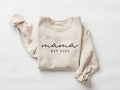 Mama Est 2024 Sweatshirt, Gift for Mom, Pregnancy Announcement, Cool Mom Sweatshirt, New Mom Gift, Mother's Day...