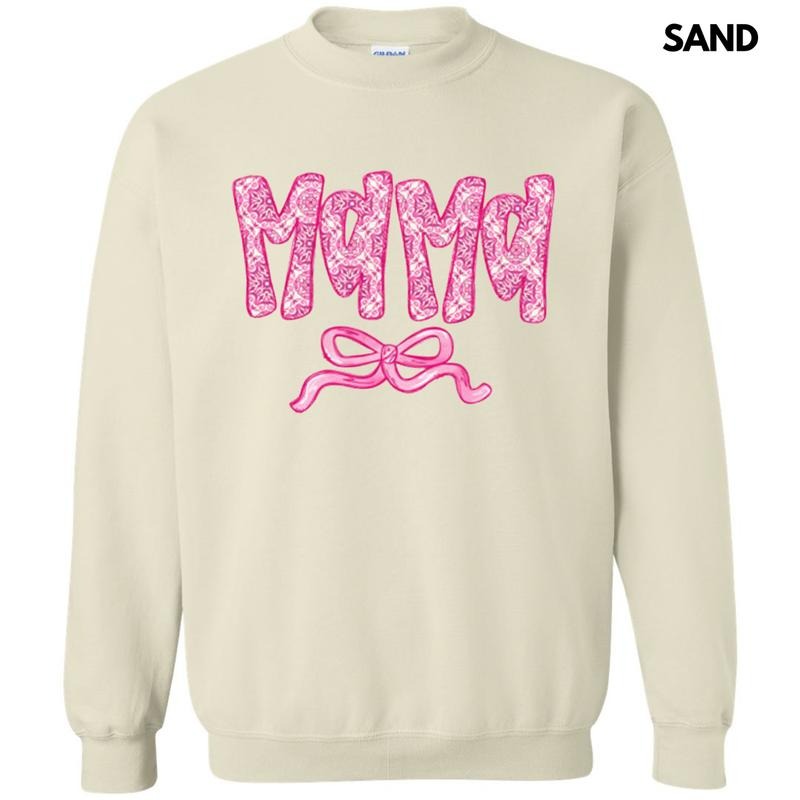 Mama Patterned Coquette Sweatshirt T-Shirts, Hoodie | PureTeeCo.com