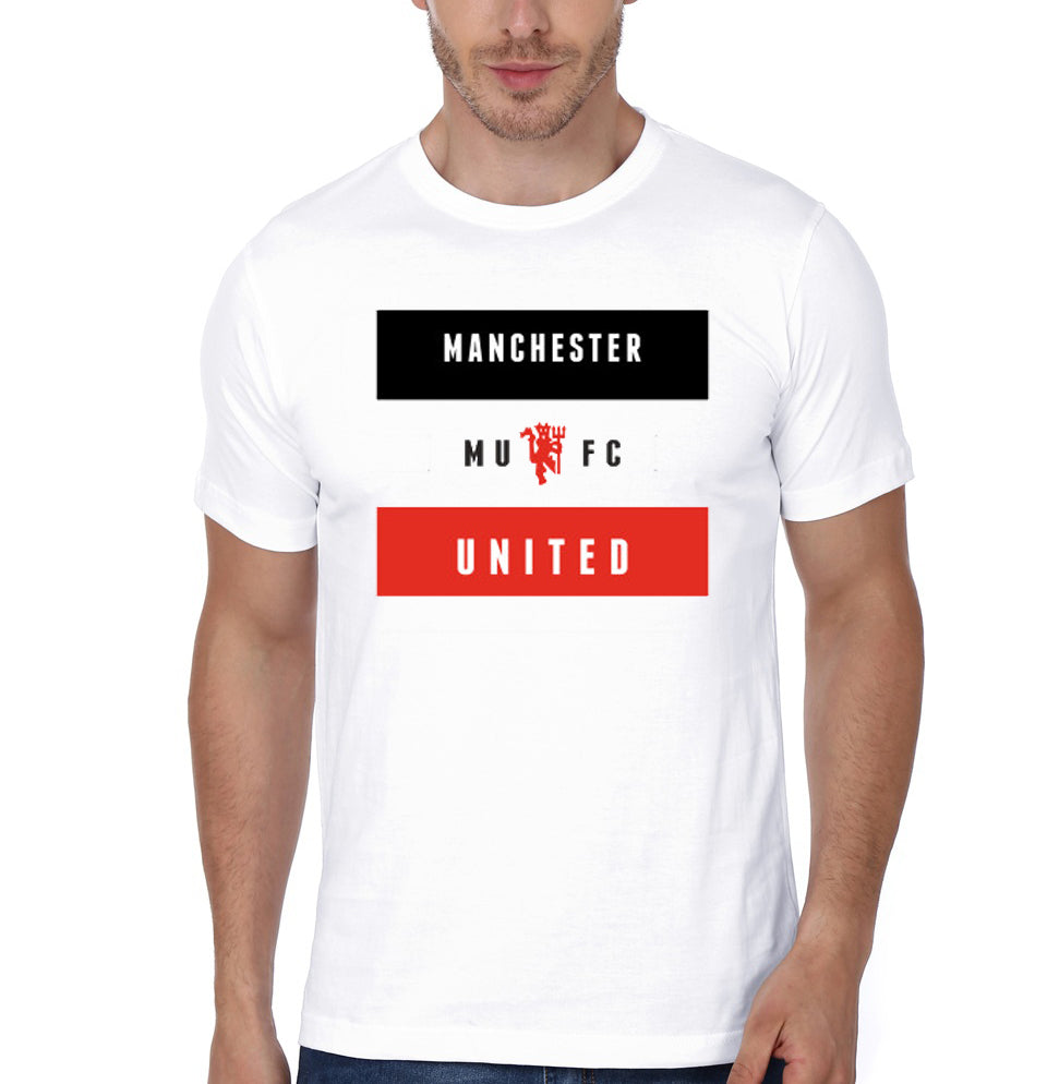 Manchester United Black White Red Design White T-Shirt Hoodie, Sweatshirt | PureTeeCo.com