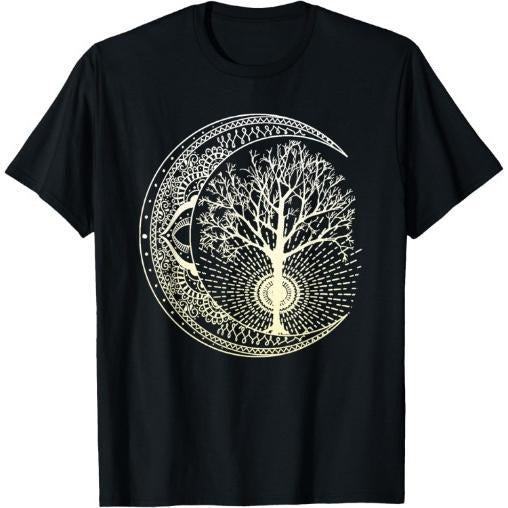 Mandala T-Shirt Tree of Life Tattoo Style Shirt T-Shirt Made in USA Hoodie, Sweatshirt | PureTeeCo.com