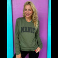 Manic Olive Long Sleeve Tee Hoodie, Sweatshirt | PureTeeCo.com