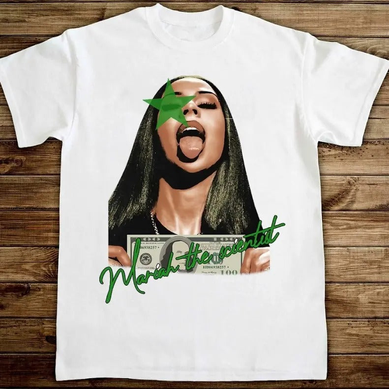 Mariahh green Classic Style Tee, Big Face T-shirt, Rap Hip Hop Tee Hoodie, Sweatshirt | PureTeeCo.com