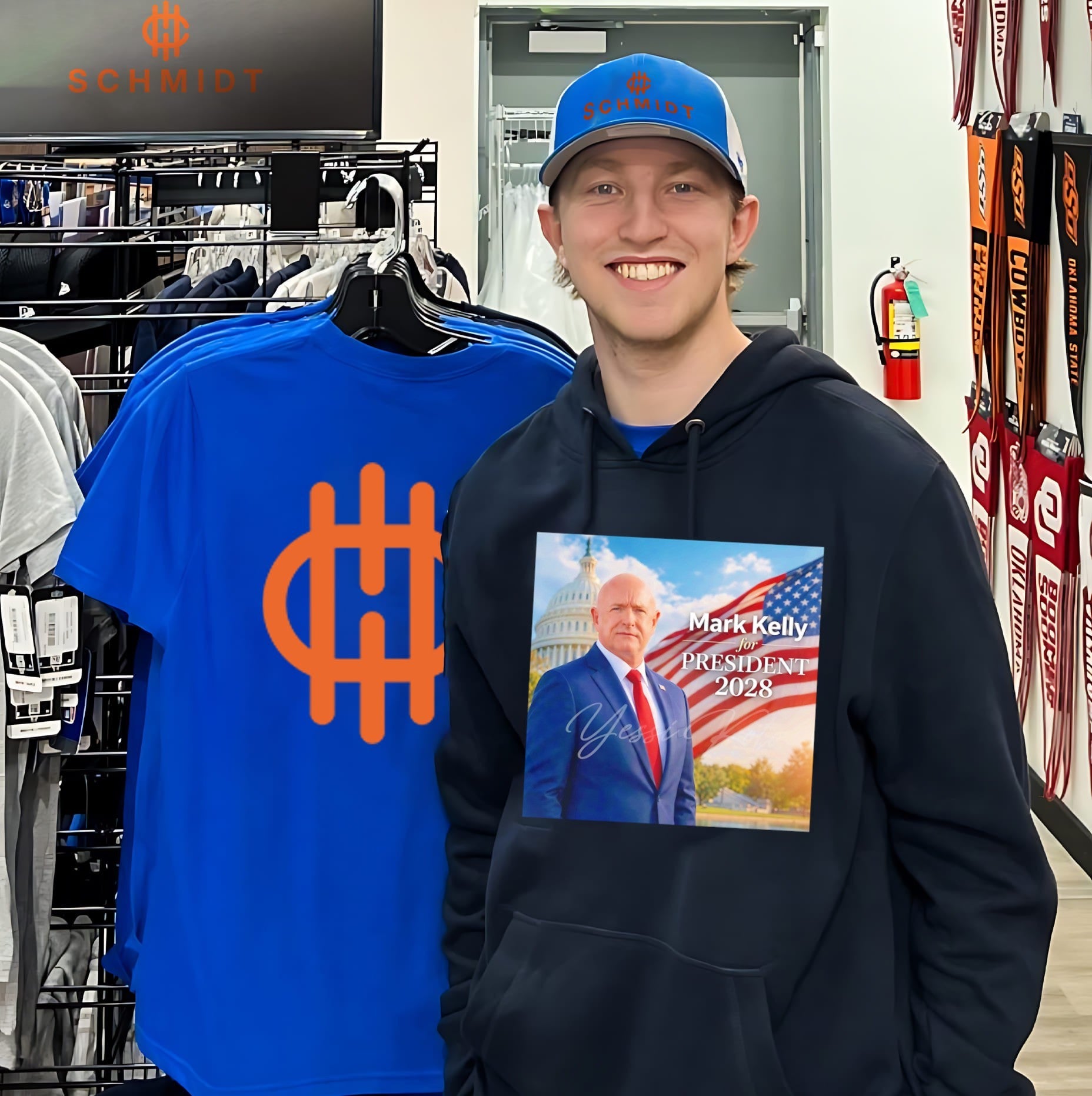 Mark Kelly for president 2028 promotional graphic shirt