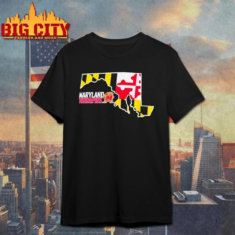 Official Maryland Terrapins Champion State Shape Shirt