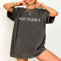 Mas Tequila Shirt, Tequila Graphic Tee Women, Drinking Season Printed T-shirt, Cotton Fabric Outfit, Cocktail Comfort...