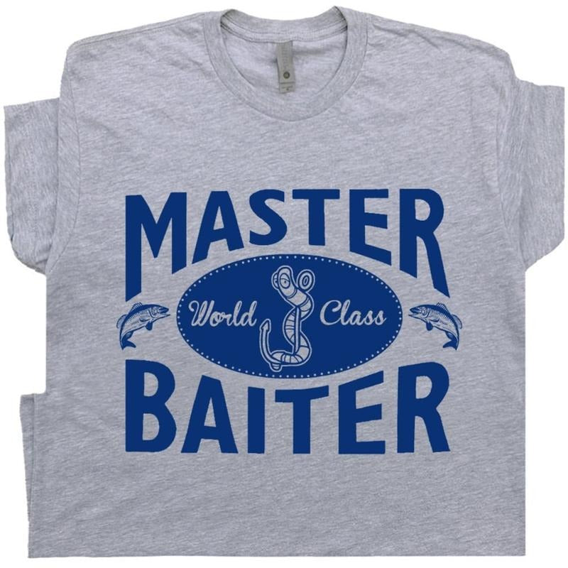 Master Baiter T Shirt Funny Fishing T Shirts With Offensive T Shirt Hoodie, Sweatshirt | PureTeeCo.com