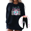 Always the Vill$in Sweatshirt Outfit w/ Matching Sweatpants,  Checkered Grpahic & 90s Nostalgia | Grunge Alt Retro Vibes...