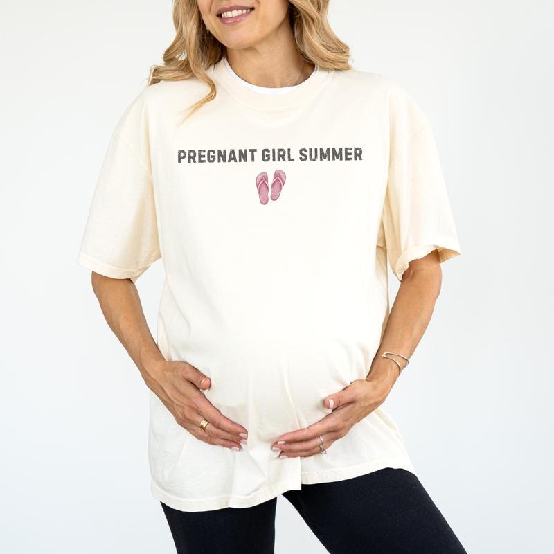 Maternity Tops, Pregnant Girl Summer T-Shirt, Maternity Tee, Gender Reveal Shirt, Pregnancy Announcement Top, Pregnancy...
