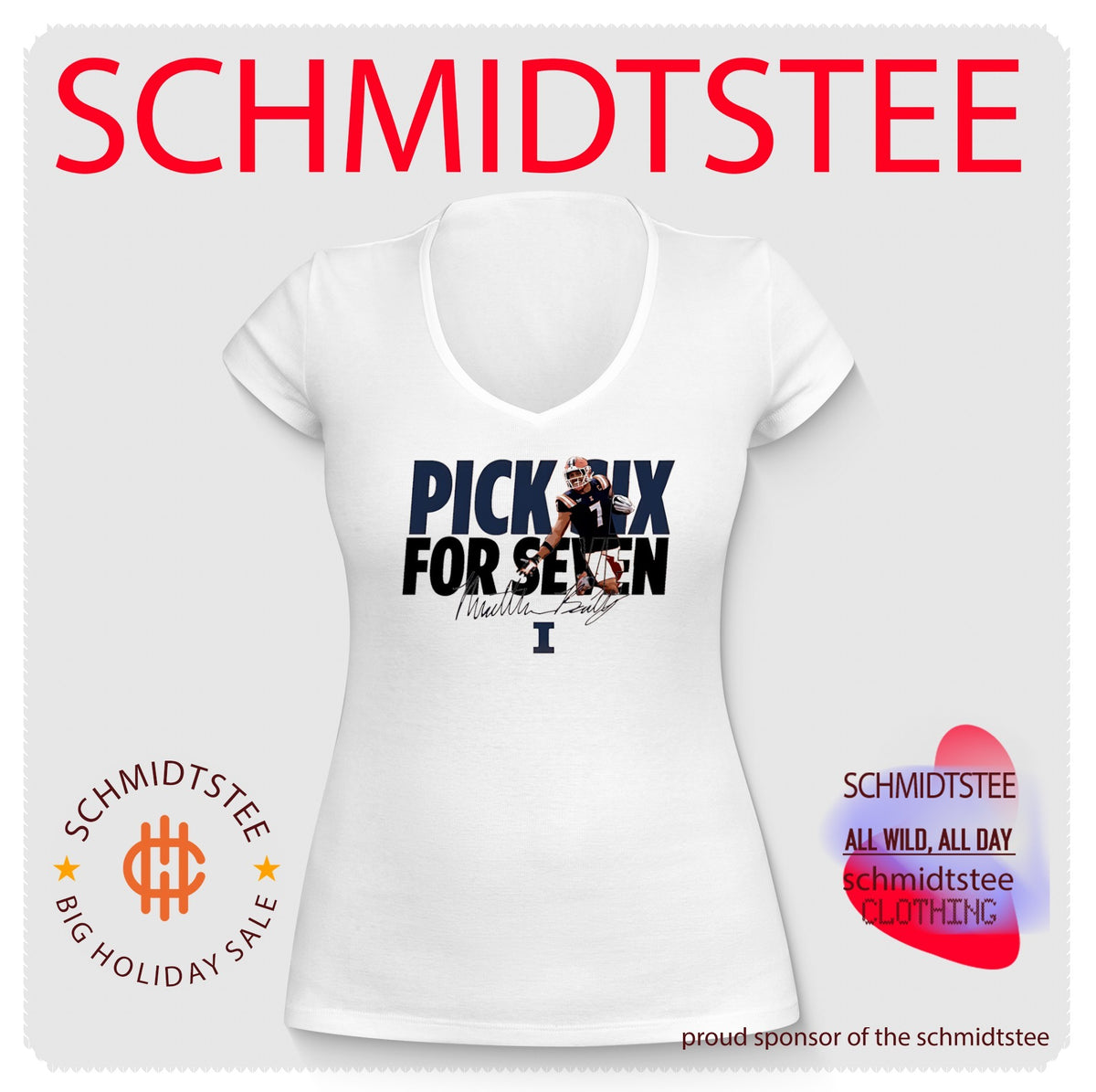 Matthew Bailey Illinois Fighting Illini pick six for seven shirt