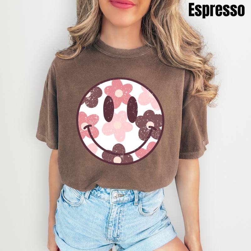 Mauve Mix Happy Face Comfort Colors T-Shirt 'NLB' Hoodie, Sweatshirt | PureTeeCo.com