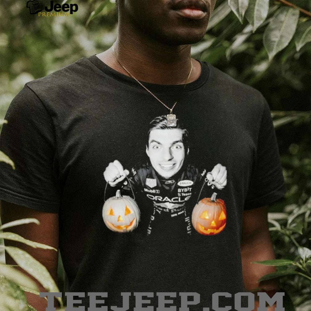 Max Verstappen holding Pumpkin Halloween Funny shirt