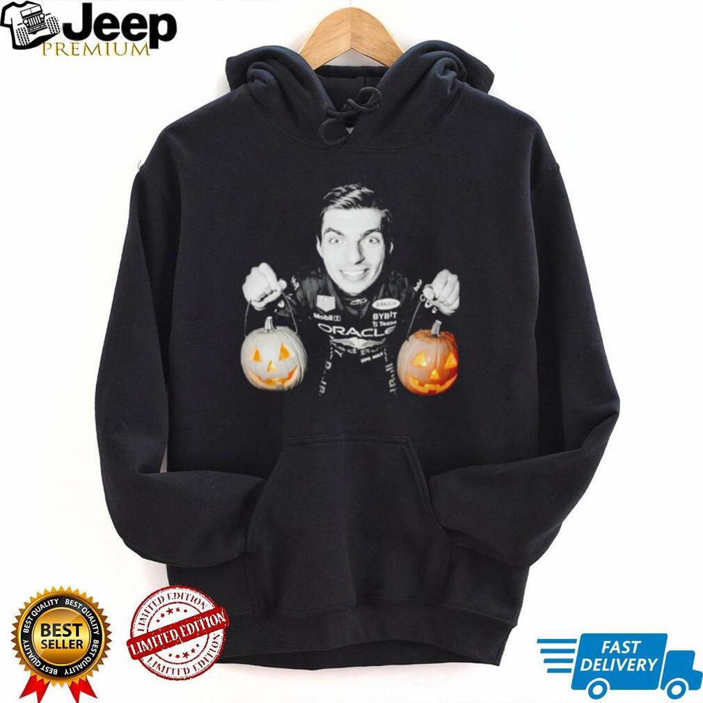 Max Verstappen holding Pumpkin Halloween Funny shirt