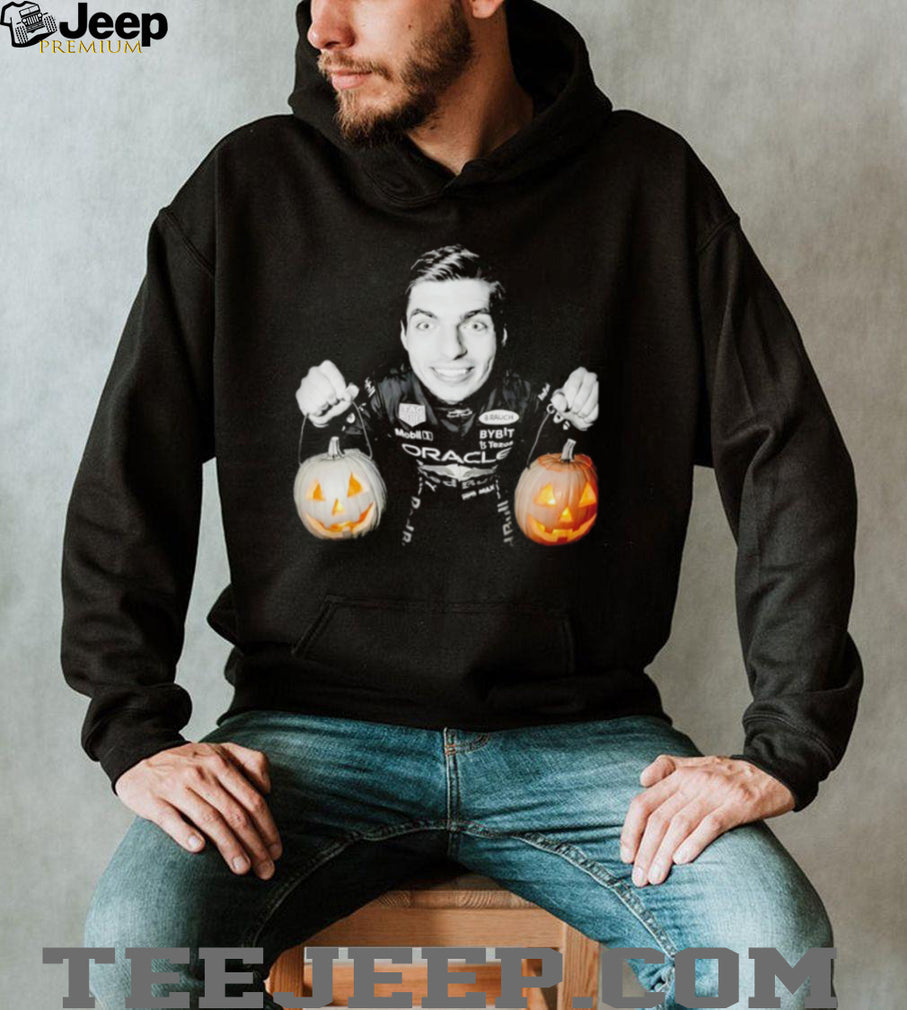 Max Verstappen holding Pumpkin Halloween Funny shirt