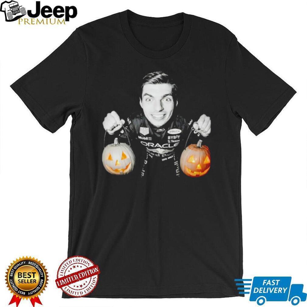 Max Verstappen holding Pumpkin Halloween Funny shirt