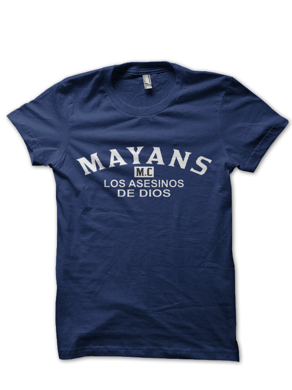 Mayans MC White Slogan Back And Front Print Half Sleeve T-Shirt Hoodie, Sweatshirt | PureTeeCo.com