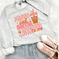 Maybe iced coffee is addicted to me sweatshirt, iced coffee sweatshirt T-Shirts, Hoodie | PureTeeCo.com