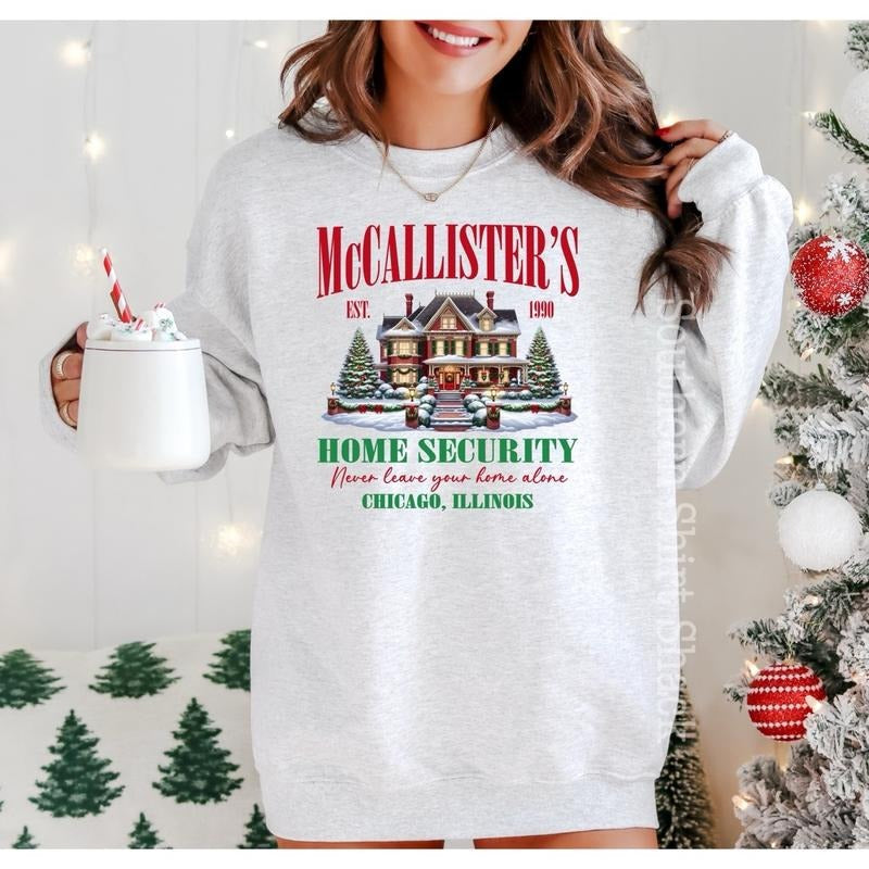 McCallisters Home Security Sweatshirt | Christmas Sweatshirt T-Shirts, Hoodie | PureTeeCo.com