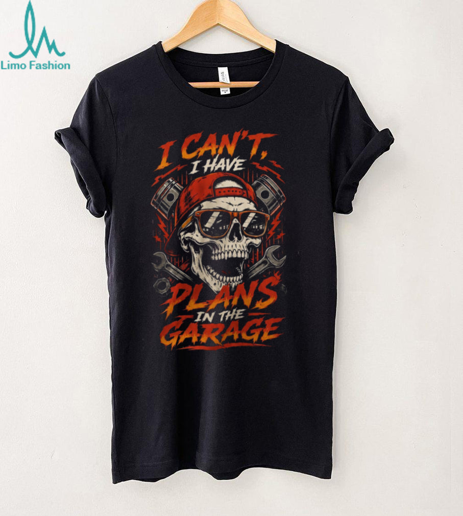 Mechanic Garage Skull Wrench Plans Shirt