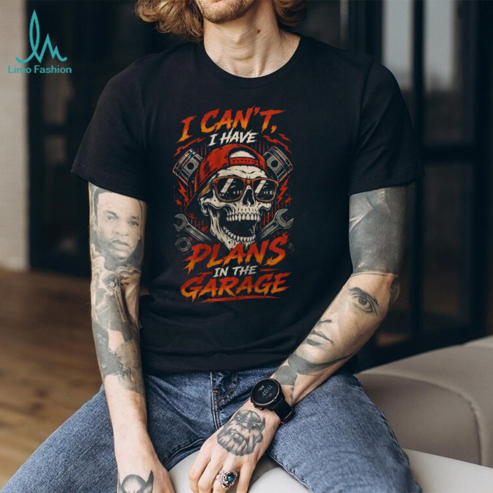 Mechanic Garage Skull Wrench Plans Shirt