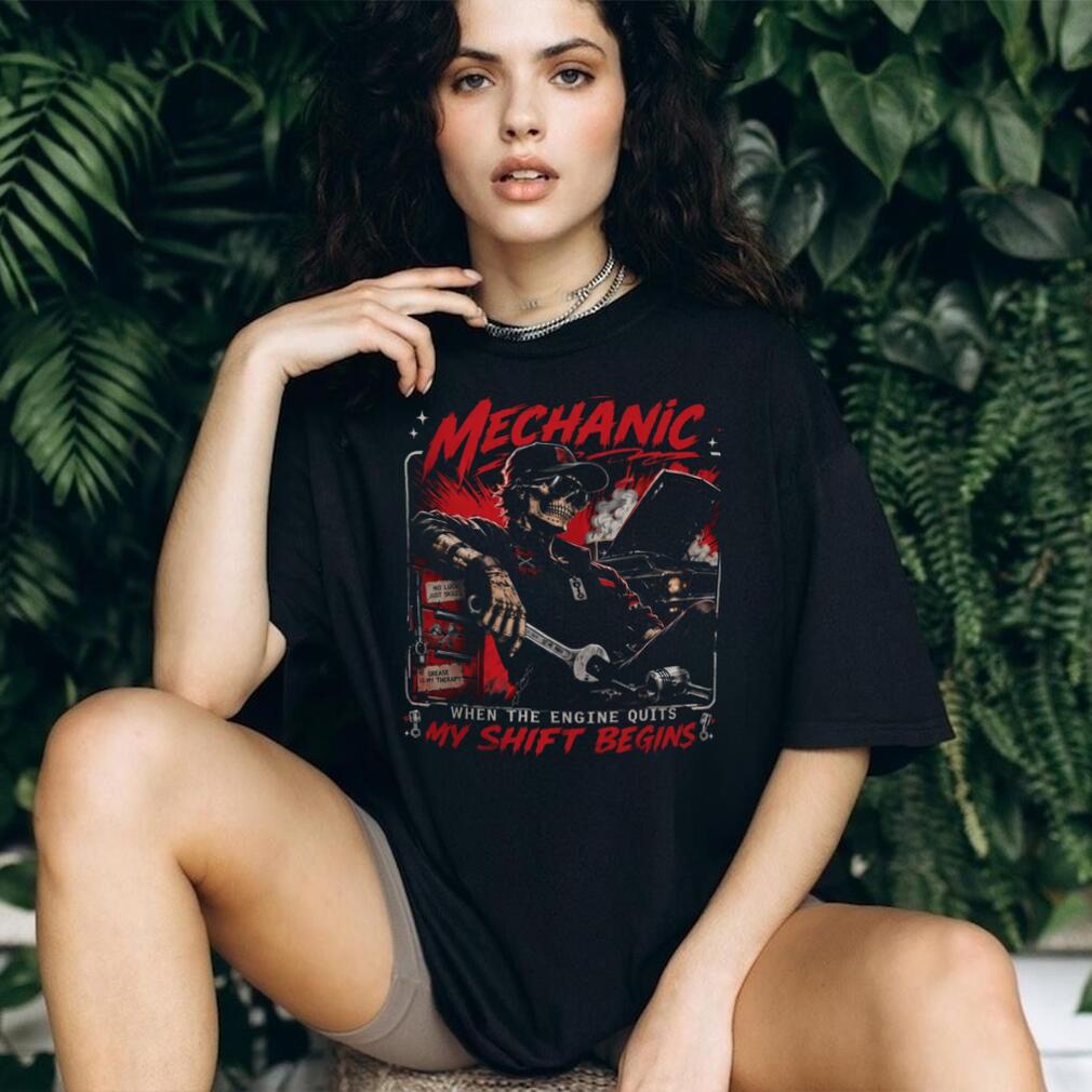 Mechanic Skull Grease Is My Therapy Shirt