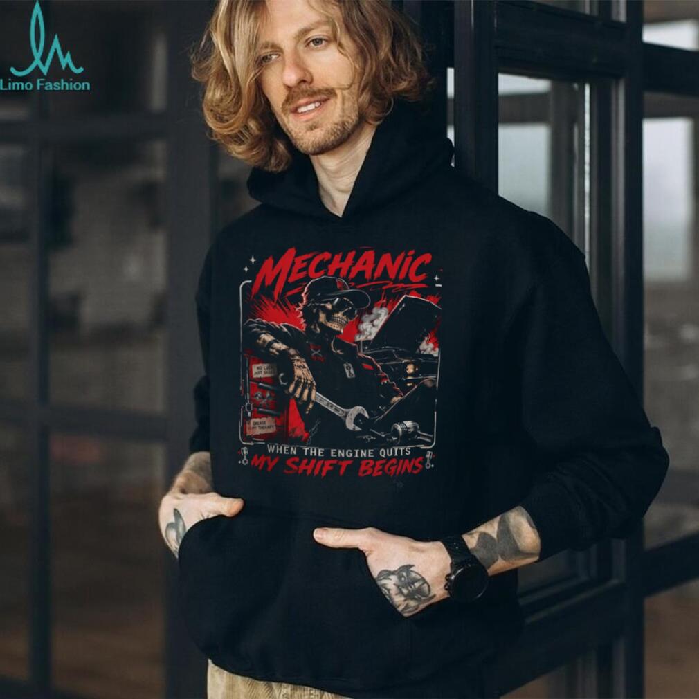 Mechanic Skull Grease Is My Therapy Shirt
