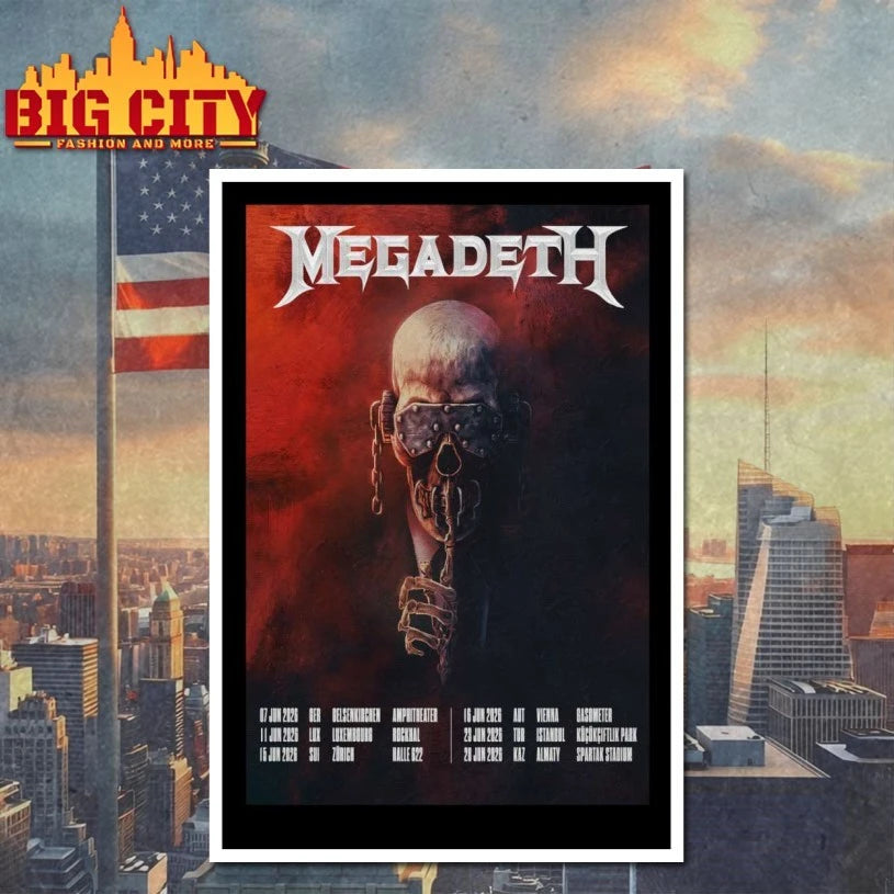 Megadeth Jun 2026 Tour Poster shirt