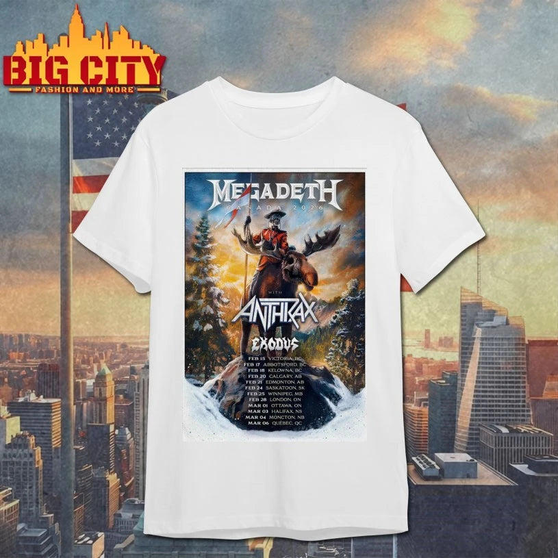 Megadeth With Anthrax Canada 2026 Shows Poster shirt