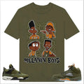 Melanin Boy T-shirt, Shirt match Sneaker Classic Cotton Green Color Hoodie, Sweatshirt | PureTeeCo.com